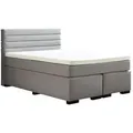 Sun Garden BX 1750 Kokomo Boxspringbett Holzwerkstoff/Stoff mit Federkernmatratze - Silber