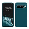 kwmobile Handyhülle für Google Pixel 8 Pro Hülle, für Pixel 8 Pro Case - Hülle Silikon - kabelloses Laden - Petrol matt
