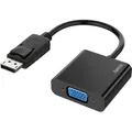 Dp Zu Vga Adapter Full Hd 1080 (adapter Zum Anschluss Von Pc An Monitor Mit Displayport Und Vga-buchse, Hohe Auflösung Bis Zu 1920 X 1080 Pixel) Farbe Schwarz - Hama