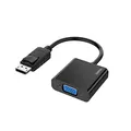 Hama DisplayPort auf VGA Adapter Full HD 1080p (DisplayPort Stecker, VGA Buchse, Adapter zum Anschluss von PC, Laptop, Computer mit DisplayPort an Monitor, TV oder Beamer mit VGA-Anschluss, Konverter)