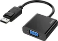 Hama 00200337 DisplayPort / VGA Adapter [1x UK-Stecker - 1x DisplayPort Stecker] Schwarz