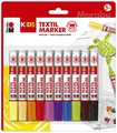 Marabu 314000000002 Marabu KiDS Textilmarker, 10 x 3 ml, 10er Blister