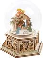 Leuchtglocke Krippe mit Spieluhr  16x19x21 cm / Weihnachten / Stille Nacht