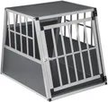 EUGAD Tiertransportbox, Hundetransportbox Alu Reisebox Autobox 85x65x69 cm