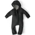 Ehrenkind Overall Walkoverall Baby aus Merino Schurwolle mit Reißverschluss (Anthrazit, Gr. 62/68) Wollwalk Overall Baby 62/68 schwarz 62/68