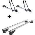 2x Fahrradträger SAGITTAR + Relingträger VDP004 XL kompatibel mit für Opel Antara ab 06