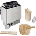 Artsauna Outdoor Fasssauna Spitzbergen 120 für 2 Personen - 3,6 kW Ofen & Zubehör