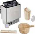 Artsauna Outdoor Fasssauna Spitzbergen 120 für 2 Personen - 3,6 kW Ofen & Zubehör