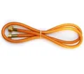rg-vertrieb Umfüllschlauch 1,5m für Gasflaschen – Verbindungsschlauch Propan Butan, Adapter Schlauch 21,8 x 1/14" auf 3/8" Links, Gasschlauch zum Umfüllen (Gummi Orange)