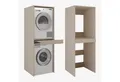 Platan Room Waschmaschinenumbauschrank Waschmaschinenschrank für Waschmaschine & Wäschetrockner Waschmaschine Trockner Schrank mit Ausziehbrett Überbauschrank