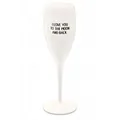 Koziol Glas mit Spruch CHEERS No. 1, bruchsicheres und stoßfestes Sektglas, aus thermoplastischem Material, isoliert 4x besser als Glas, 100 ml, 1 Stück