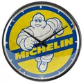 Nostalgic-Art Retro Wanduhr, Ø 31 cm, Michelin – Bibendum 80s – Geschenk-Idee für Motor-Fans, Original Lizenzprodukt (OLP), Große Küchenuhr, Vintage Design, Reifen-Deko