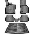 ELMASLINE 3D Gummimatten & Kofferraumwanne Set für BMW X1 F48 2015-9/2022 | Zubehör Fußmatten & Kofferraummatte