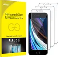 JETech Schutzfolie iPhone SE 3/2 Modell 2022/2020 4,7 Zoll Folie 3 Stück