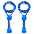 SCHNÜRRLIE Elastische Schnürsenkel - Gummi Schnellschnürsystem ohne Binden - Kinder, Erwachsene - 1 Paar: Blau