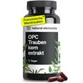natural elements OPC Traubenkernextrakt – 90 hochdosierte Kapseln für 3 Monate – reines OPC aus französischen Weintrauben – vegan, in deutschen Laboren getestet