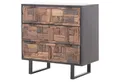 Marrakesch Orient & Mediterran Interior Kommode Kommode Adaline 78 cm Industrial Look mit recyceltem Sleeper Wood (1 St), Handarbeit