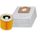 10 Staubsaugerbeutel + Filter für MV 3, WD 3200, WD 3500 P.u.M.,WD 3.200,WD 3.500