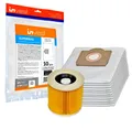 10 Staubsaugerbeutel mit Filter für Kärcher MV 3, WD 3200, WD 3500,WD 3.200