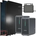 SUNNIVA Balkonkraftwerk 1840W mit 2 Marstek B2500-D 2,24kWh Solarspeicher Wechselrichter inkl.5m Kabel 4x460W Solarmodule Bifazial Fullblack Glas-Glas