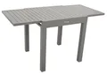 DEGAMO Balkontisch Ausziehtisch Tirana 70/140x70cm, Aluminium Silbergrau, Outdoor wetterfest