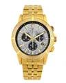 LOUIS XVI Majesté Iced Out 1037 - Ø 43 mm - Herren Uhr - Wasserdicht - Mit Saphirglas - Armband Gold - Zifferblatt CZ-Diamanten - Schweizer Quarzwerk