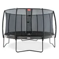 Berg Trampolin "Elite" mit Sicherheitsnetz Deluxe, 430 cm, Grau