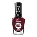 Sally Hansen Miracle Gel Nagellack, ohne künstliches UV-Licht Wine Stock, Weinrot, mit intensiv glänzendem Gel-Finish, Nr. 480 (1 x 14,7 ml)
