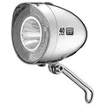 XLC CL-D04 Dynamo-Scheinwerfer, LED, Retro, Reflektor, 40 Lux, Standlicht, Sensor, silber