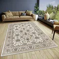 Hanse Home Saraceni Orient Teppich – Läufer Orientalisch klassisch dicht gewebt mit Ornamenten und Blumenmotiven Weicher Kurzflor für Schlafzimmer, Esszimmer, Wohnzimmer, Flur – Creme, 80x120cm