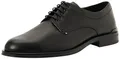 Tommy Hilfiger Herren Derby Schuhe Corporate aus Leder, Schwarz (Black), 45