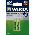 VARTA Akku Phone 2 x Micro 0.8 Ah Blister T398 - Gold/Grün
