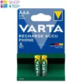 2 Varta Recharge Accu Phone Aaa Batterien Lr03 800Mah Nimh 2Bl Hr03 1.2V NEU