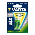 Varta Phone Accu AAA Micro Ni-Mh Akku 2er Pack 800 mAh für schnurlose Telefone