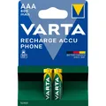 4x VARTA Phone-Akku 56398 Micro AAA HR03 800mAh Telefon Accu NiMH