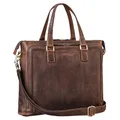 STILORD "Claire Businesstasche Damen Leder 15 Zoll Laptoptasche DIN A4 Aktentasche Umhängetasche und Handtasche Büro Farbe:soria - braun