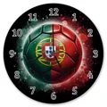 Fußball Portugal Flagge Wanduhr aus MDF