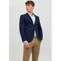 Jack & Jones Sakko JPRFRANCO Blazer mit 2-Knopf-Form und extra schmalem Schnitt unifarben, modisch, slim fit, Kunstfaser blau 54