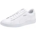 PUMA SMASH V2 L Sneaker atmungsaktives Obermaterial aus Leder und Synthetik, Schnürung weiß 40 EU
