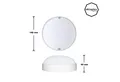 Oktaplex lighting LED Deckenleuchte Base Mini IP65, 9W 800lm, LED fest verbaut, Neutralweiß 4000K, LED Rundleuchte Deckenleuchte Kellerleuchte weiß Kellerlampe