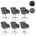 Mendler 6er-Set Esszimmerstuhl HWC-A74, Drehstuhl Loungesessel, höhenverstellbar ~ Variantenangebot 6x57835