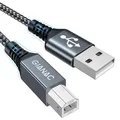 USB Druckerkabel 2M USB A zu B Druckerkabel Nylon Geflochten Scannerkabel USB...