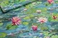 Stoff Baumwolle Rips Seerose bunt farbenfroh Seerosenteich Baumwollstoff