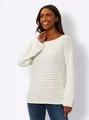 heine Strickpullover Ajourpullover, ecru