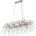 Lucande Pendelleuchte Bellora 10041719 Modern in Chrom aus Kristall 10-flammig G9 Wohnzimmerleuchte