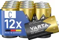Batterien C Baby, 12 Stück, Power on Demand, Alkaline, Vorratspack, smart, fl...