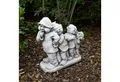 gartendekoparadies.de Gartenfigur Gnom-Truppe, Steinfigur, H. 34 cm, 12 kg, Frostsicher