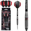 Karella Steeldart Commander Silver 90% Tungsten Steeldart, 21g, für Klassische Dartscheibe, 3 Dartpfeile mit Metallspitze, Dartboard, Wolfram, Profidart mit Flight und Shaft