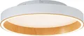 Design Deckenleuchte Weiß mit Holz 40cm inkl  LED 3 Stufen Schalter Ingo