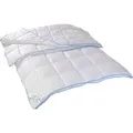PROCAVE TopCool 4 Jahreszeiten Qualitäts-Bettdecke mit Druckknöpfen 200x220 cm  für Winter und Sommer - Soft-Komfort-Bettdecke, kochfeste Steppd... - Weiß